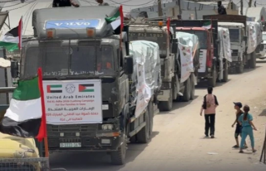 ضمن "الفارس الشهم 3".. 540 طنًا من كسوة العيد تصل إلى أطفال قطاع غزة
