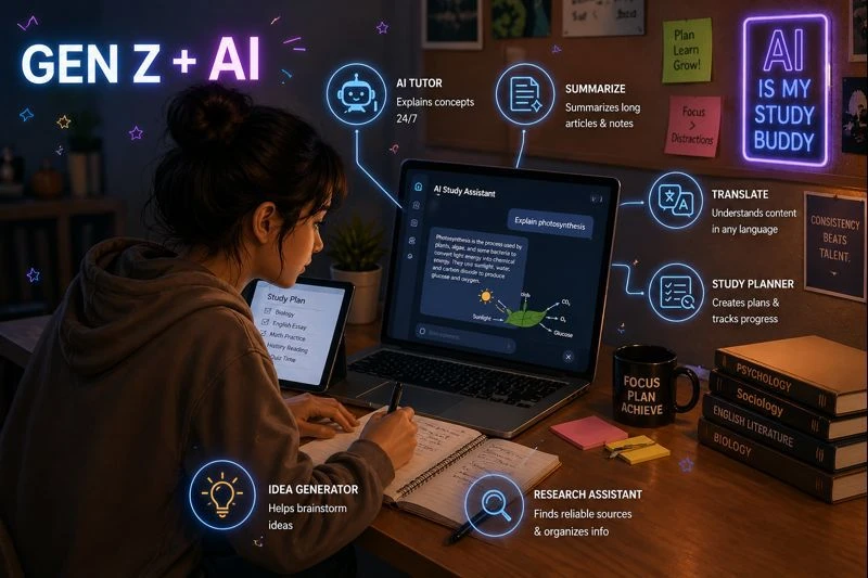 دراسة: 98% من الطلاب الجيل زد يقولون إن الذكاء الاصطناعي يساعدهم يوميًا 